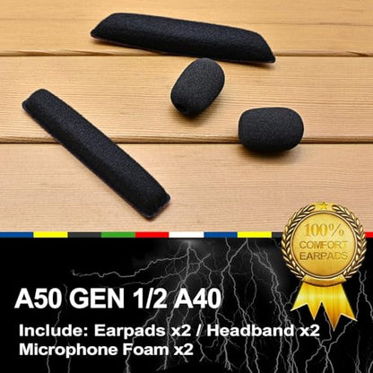 Replacement Ear Pads Headband for Astro A40 and A50 GEN1 GEN2 Headset with Mic Foam by LTYIVABHTTW I Comfortable Leather (Not Compatible with A40TR, A50 GEN3, GEN4)