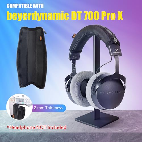 DT 1990 Pro Headband Cover Compatible with beyer'dynamic DT 1990 Pro/DT 1770 Pro/DT 900 Pro X/MMX 200 Headphones Headband Cushion Pad Cover Replacement Headband Protector (Black)