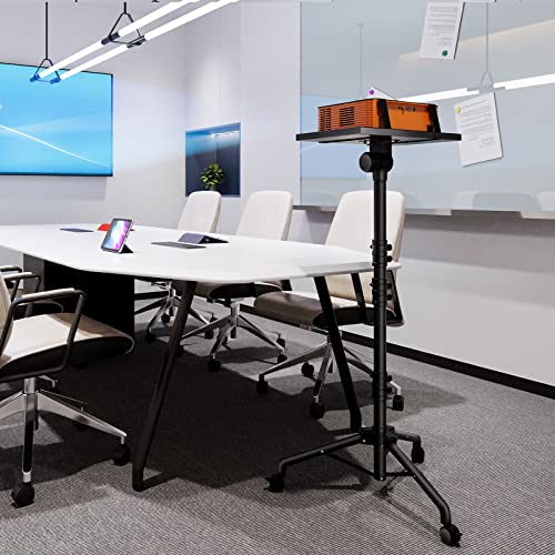 CAHAYA Projector Stand Adjustable Laptop Tripod Stand Portable with Casters | Height 29 to 65in Projector Stand Portable Multifunctional DJ Rack Stand for Outdoor Movies Computer Book DJ Equipment CY0332 - style: Tripod Stand with Casters