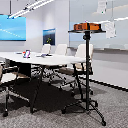 CAHAYA Projector Stand Adjustable Laptop Tripod Stand Portable with Casters | Height 29 to 65in Projector Stand Portable Multifunctional DJ Rack Stand for Outdoor Movies Computer Book DJ Equipment CY0332 - style: Tripod Stand with Casters