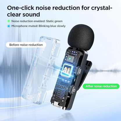 BOYA BY-V30 Wireless Lavalier Microphone,USB Type-C Mini Laple Mics for iPhone16,Android Smartphone,36H Battery,Noise Reduction,328FT Range Clip-on Condenser Mic for YouTube Interview TikTok - style: BY-V30(2TX+RXU+CC)