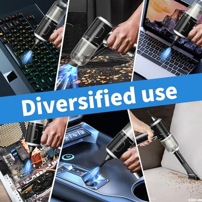 IFTHFOUR Compressed Air Duster-Vacuum Keyboard Cleaner-Air Blower 3-in-1-Electric Air Dusters-Replace Compressed Air Cans for PC,Computer Keyboard,Car Dusterpc Cleaning