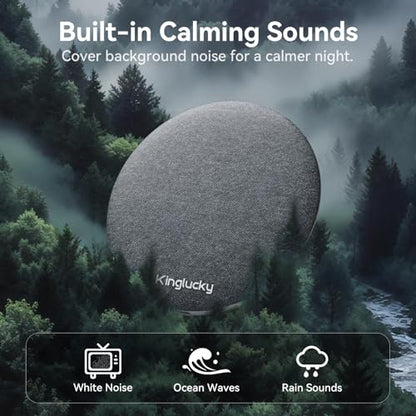 Kinglucky Pillow Speaker for Sleeping, Bluetooth, Grey | Under Pillow, Built-in Pink Noise White Noise Sound Machine, Sleep Pink Noise Music - color: Gray