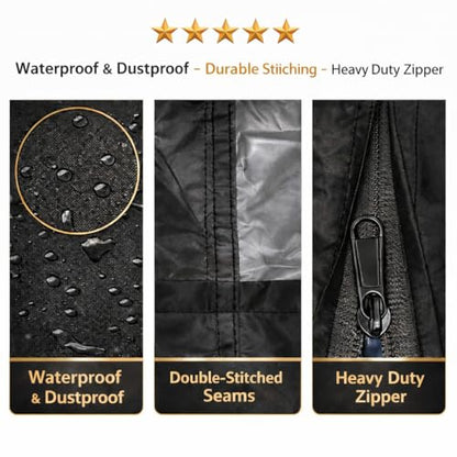 Custom Outdoor Dust Cover, Durable Waterproof Protective Cover for Equipment & Furniture, Made to Measure Size, Tear-Resistant Oxford Fabric, Zipper Access