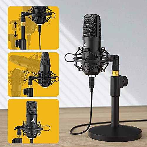 MAONO A04T USB Condenser Microphone Kit, 192kHz/24bit for PC Podcasting