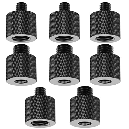 1/4 to 3/8 Tripod Screw Adapter 8 Pcs 1/4 Male to 3/8 Female and 3/8 Male to 1/4 Female Camera Screw Adapter for Camera Mount Tripod Stand Microphone Stand Mic Mount - color: 1/4 & 3/8