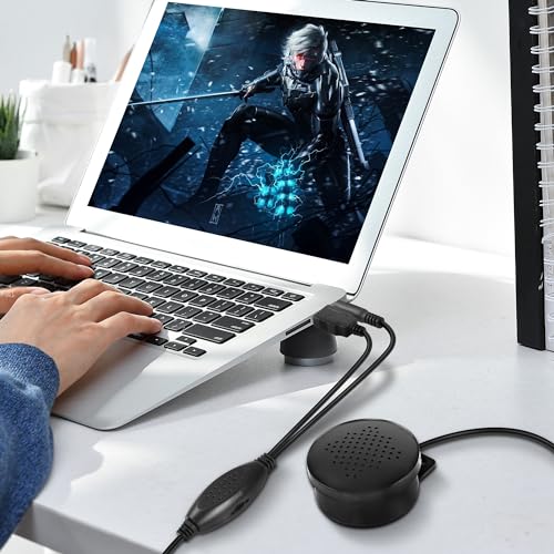 MEIRIYFA Computer Speakers for Desktop/PC, USB Powered Portable Small PC Speaker with Volume Control for Laptop, Tablets, Monitor