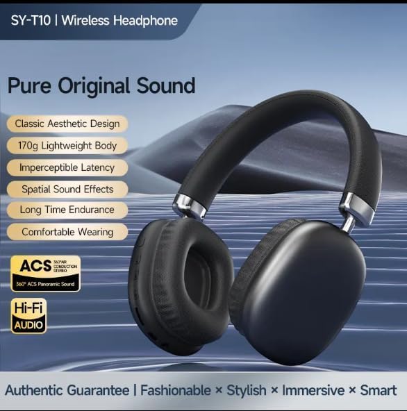 Wireless Over Ear Headphones,Noise Canceling Bluetooth Headphones with Microphone 48H Playtime HiFi Stereo Lightweight Soft Earpads Headset Deep Bass Android iOS Compatibility for Home Travel Office