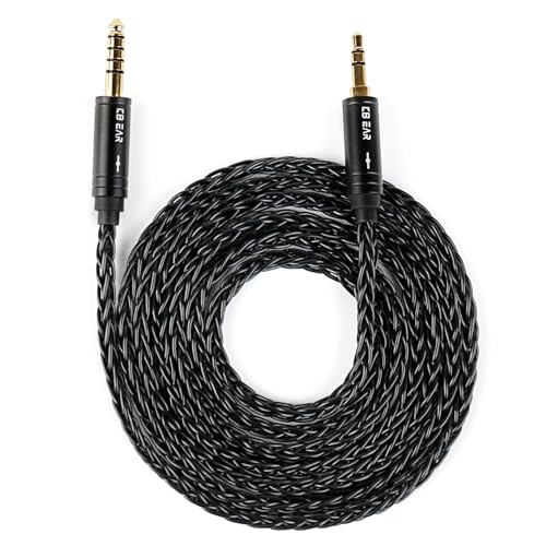 keephifi 4.2ft 4.4mm Replacement Audio Cable for Beats - KBEAR Male to Male Braided 4N OFC Stereo Jack Cable, Aux Cord for Solo2 Solo3/Sony WH 1000xm5 WH-1000XM5/Car Home Stereo/Tablet/Speaker - size: 1.4m, style: 4.4 to 3.5