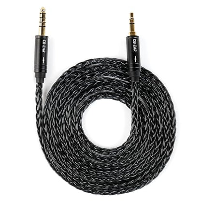 keephifi 4.2ft 4.4mm Replacement Audio Cable for Beats - KBEAR Male to Male Braided 4N OFC Stereo Jack Cable, Aux Cord for Solo2 Solo3/Sony WH 1000xm5 WH-1000XM5/Car Home Stereo/Tablet/Speaker - size: 1.4m, style: 4.4 to 3.5