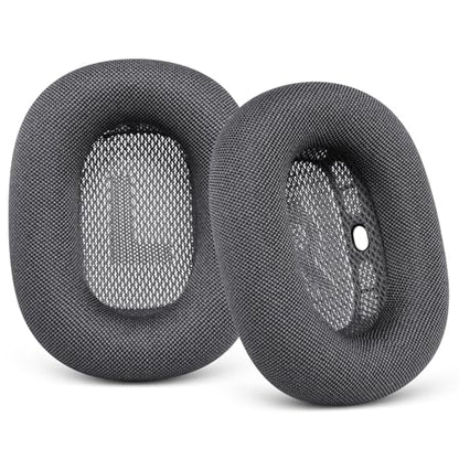 Mesh Ear Cushions for Apple AirPods Max 1 & 2 - Air Max Ear Cup Replacement | Upgraded Earpads with Original Silicone Design Strong Magnet (Space Gray) - color: Space Gray