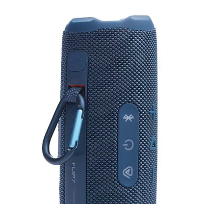 JBL Flip 7 Portable Bluetooth Speaker, Waterproof and Drop-Proof - Blue | Up To 16 Hours Playtime, IP68 Dustproof Build, Clip-On Loop, USB C Lossless Audio, Links With Other Speakers For Outdoor Use - color: Blue