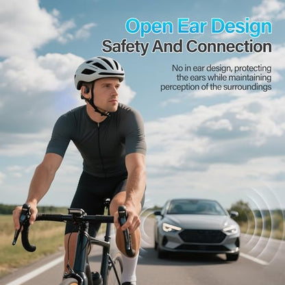 Bluetooth 5.4 Bone Conduction Headphones - IPX5 Waterproof, Open Ear Wireless Sport Earphones with Mic, Ultra-Lightweight for Running, Cycling, Workout & Gym，Gift