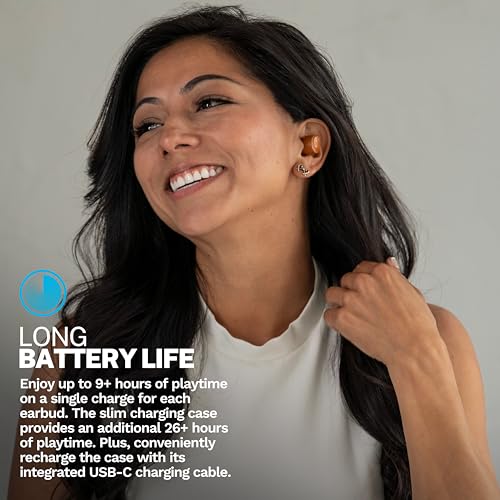 JLab, Go Air Pop+ Tones, True Wireless Earbuds, Bluetooth Earbuds with Microphone, Dual Connect, EQ3 Sound, 7572 W | In Ear Headphones, Bluetooth Earphones, 35H Playtime, Ear Buds with Microphone, USB-C Case, Dual Connect, EQ3 - color: D-7572 W, style: To