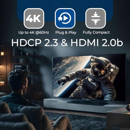 OREI 1x2 HDMI™ Splitter 4K@60Hz Audio Extract, CEC, Downscaler, HDCP 2.3 | OREI 1x2 HDMI Splitter 4K@60Hz Audio Extract With CEC, Downscaler, HDCP 2.3 - style: 1 x 2 HDMI Splitter