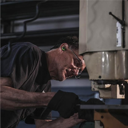 ISOtunes Free 2.0 Bluetooth Hearing Protection, OSHA Compliant Work Earbuds | 25 dB NRR, wireless earplug headphones, OSHA approved, true wireless Bluetooth, designed for work - color: Safety Green