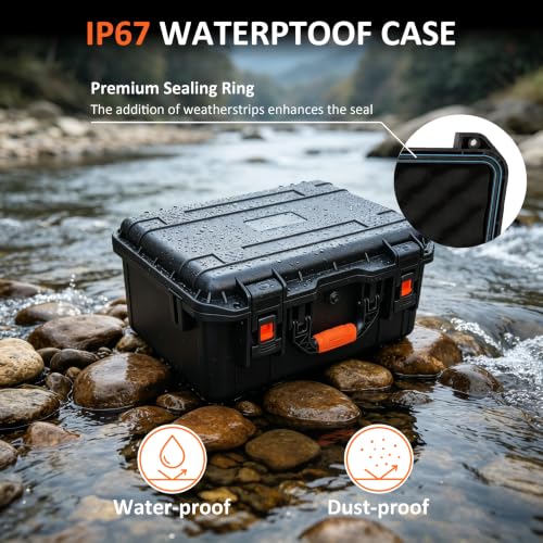 for Starlink Mini Waterproof Case with DIY Cutting Foam for Travel Outdoor | Hard Shell Case, Portable and Shockproof, Precision Cut Foam, Fit for Star Link Mini Dish, ideal for RV Camping Adventure