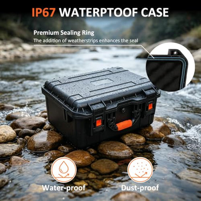 for Starlink Mini Waterproof Case with DIY Cutting Foam for Travel Outdoor | Hard Shell Case, Portable and Shockproof, Precision Cut Foam, Fit for Star Link Mini Dish, ideal for RV Camping Adventure