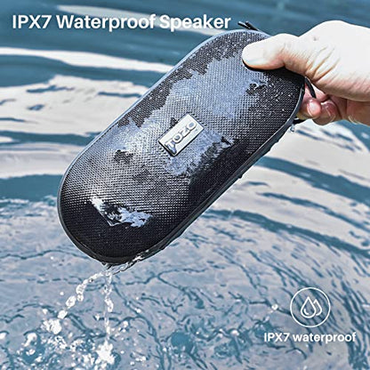 TOZO PA1 Portable Bluetooth Speaker, Powerful Stereo Sound with Deep Bass | 25H Playtime, IPX7 Waterproof for Shower, Wireless Speaker with App EQ Control, Dual Pairing for Home, Outdoor and Travel