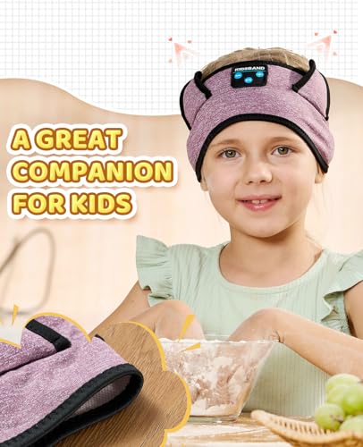 Kids Headphones, Bluetooth Headband Earphones for Children,Baby,Toddlers.Kids Headband Headphones for Home,Plane & Car Travel Accessories with Wired Playback 3.5 MM Jack, Wireless & Wired Palyback - color: CrystalPurple