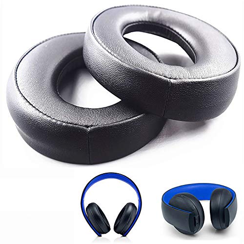 CECHYA-0083 Replacement Ear Pads Ear Pads for Sony Gold Wireless PS3 PS4 7.1 Virtual Surround Headphones (Black) - color: black