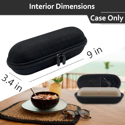 Hard Carrying Case for Beats Pill 2024 Bluetooth Speaker,Shockproof Protective Travel Case with Foam Padding and Mesh Pocket for New Beats Pill Accessories,Black