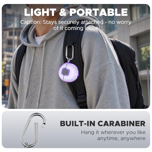 [Safety Lock] Compatible with Google Pixel Buds 2A Case, TPU Anti-Yellowing Shockproof Protective Cover for Google Pixel Buds 2A 2025, Includes Cleaning Kit & Carabiner (Transparent Light Purple) - color: Transparent Light Purple