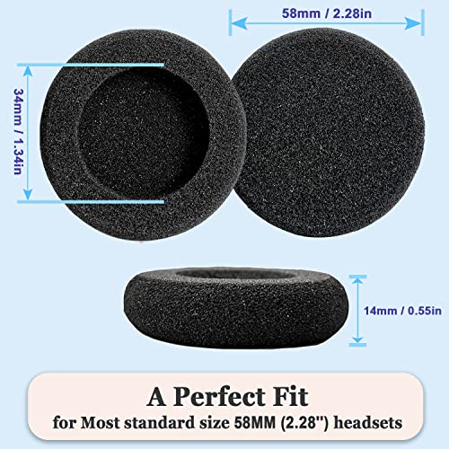 Plantronics Headset Ear Cushions Replacement Earpads Foam Ear Pads (4 Pack) | Work for Plantronics HW251N HW261N HW510 HW520 Blackwire C320 3210 3220 3320 Jabra PRO 920 930 Biz 1500 GN2000 Headphones