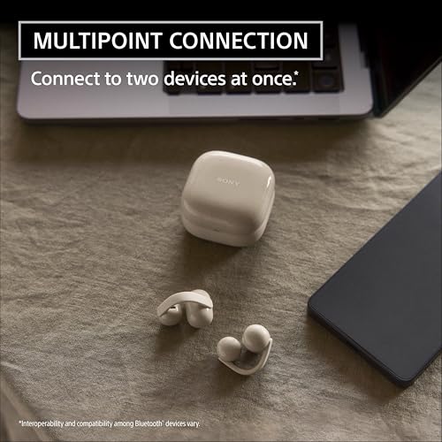 Sony LinkBuds Clip Open-Ear Truly Wireless Earbuds Clip-On Design, Black - color: Black