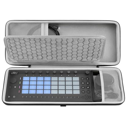 GEEKRIA Hard Shell Travel Case Compatible with Ableton Move, Audio Sampler Carrying Bag (Dark Gray)