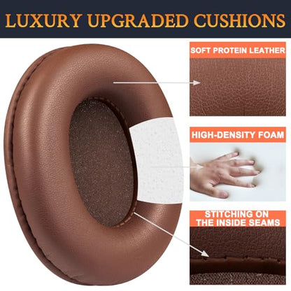 SOULWIT Replacement Earpads for Sony MDR-7506 MDR-V6 MDR-V7 MDR-CD900ST Monitor Headphones, Ear Pads Cushions with Softer Protein Leather, High-Density Foam - Coffee - color: Coffee