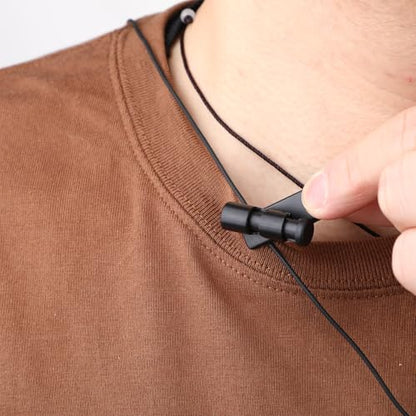 5 Pack Headphone Clips Headset Cable Clips for Earphone Wire Clips Cable Cord Clamp Hooks Collar Clamp Clothing Clips Earphone Winder Earbud Cable Clip Clamp Hooks, Fixing 2-4mm Headphone Wire