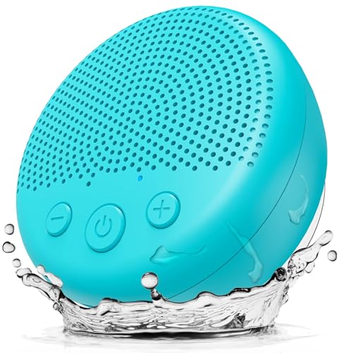 LENRUE Shower Speaker, Bluetooth Waterproof Speaker Wireless, Portable Speaker with Clear Loud Sound, Suction Cup, Lanyard, Ideas Gifts - color: Blue