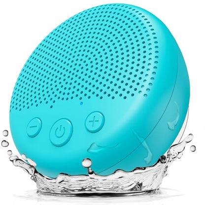 LENRUE Shower Speaker, Bluetooth Waterproof Speaker Wireless, Portable Speaker with Clear Loud Sound, Suction Cup, Lanyard, Ideas Gifts - color: Blue