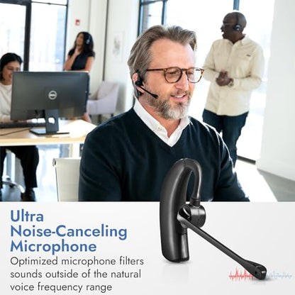 Leitner LH280 Premium Lite 2-in-1 Wireless DECT Headset for Office Phones | Dual-ear, DECT not Bluetooth, office phones and computer, Cisco, Yealink, Polycom, Avaya, Mitel, VoIP, 5-year warranty - style: Desk Phone + PC