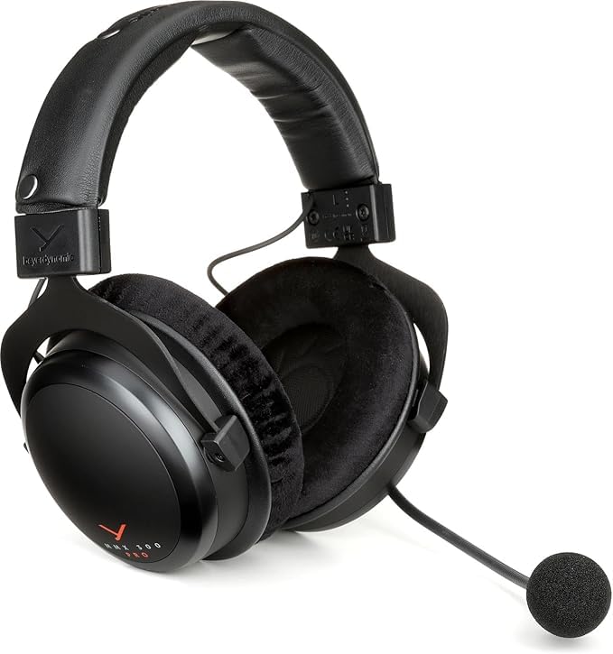 beyerdynamic MMX 300 PRO Closed Gaming Headset with Stellar.45 Driver and Condenser Microphone, Wired Gaming Headset Suitable for PC, Gaming Console, PS, Switch. Handmade in Germany, Black | STELLAR.45 Driver, Condenser Mic, Multi-platform, Handmade in Ge