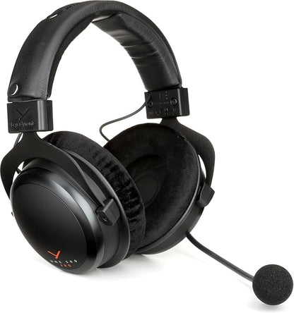 beyerdynamic MMX 300 PRO Closed Gaming Headset with Stellar.45 Driver and Condenser Microphone, Wired Gaming Headset Suitable for PC, Gaming Console, PS, Switch. Handmade in Germany, Black | STELLAR.45 Driver, Condenser Mic, Multi-platform, Handmade in Ge