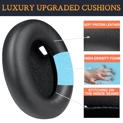 SOULWIT Earpads for Sony WH-1000XM4 - Black | for WH1000XM4 (XM4) Headphones - color: Black