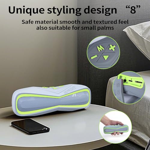Bluetooth Speaker IPX7 Waterproof, Outdoor Portable Speakers Wireless BT5.3/AUX/TF Card, Extra Long Playtime, Shower Speaker for Home Travel Swimming Pool Party Beach Pool Sports Men Gift