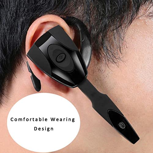 Bluetooth Headset, Single Ear Unique Shape Ultralight Rechargeable Cell Phone Headset for Home Work Office Trucker
