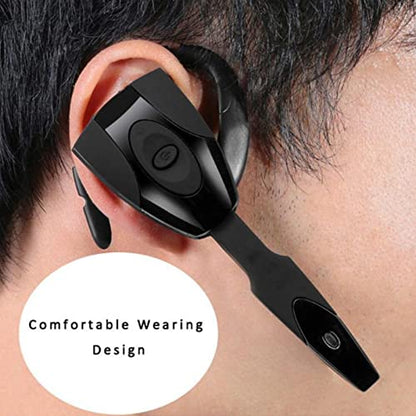 Bluetooth Headset, Single Ear Unique Shape Ultralight Rechargeable Cell Phone Headset for Home Work Office Trucker