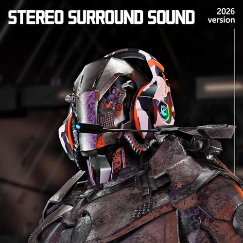 Ozeino Gaming Headset for PC, Ps4, Ps5, Xbox Headset with 7.1 Surround Sound, Gaming Headphones with Noise Cancelling Mic RGB Light Over Ear Headphones for Xbox Series X/S, Switch-Camo - color: Camo