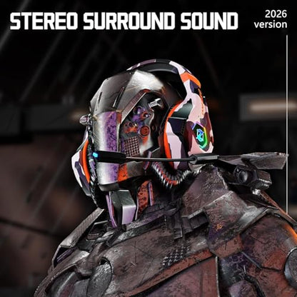 Ozeino Gaming Headset for PC, Ps4, Ps5, Xbox Headset with 7.1 Surround Sound, Gaming Headphones with Noise Cancelling Mic RGB Light Over Ear Headphones for Xbox Series X/S, Switch-Camo - color: Camo