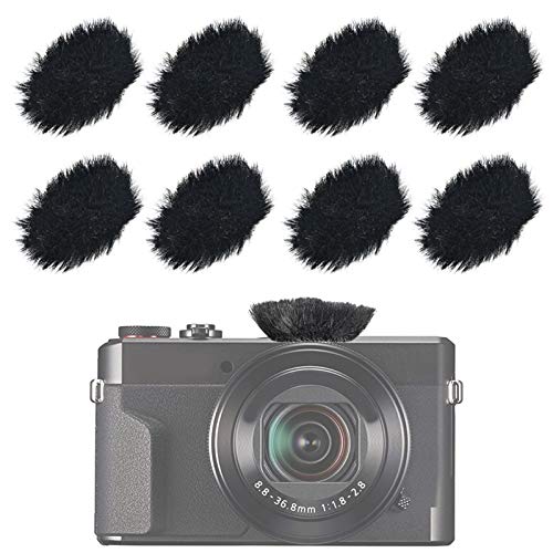 SUNMON Camera Mic Windscreen Dead Cat, Furry Camera Wind Muff Wind Cover for Canon G7X Mark II,Sony,Samsung,etc DSLR Mic Outdoor Windshield (8 Pack) - color: Camera Windscreen 2.4 CM