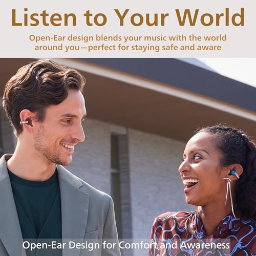 JVC Nearphones HANP1TH Open Ear True Wireless Headphones, Ice Gray | Bluetooth 5.3, 24H Playback, IPX4 Water Resistant, Built-in Mic, Ear Clip Design - color: Ice Gray