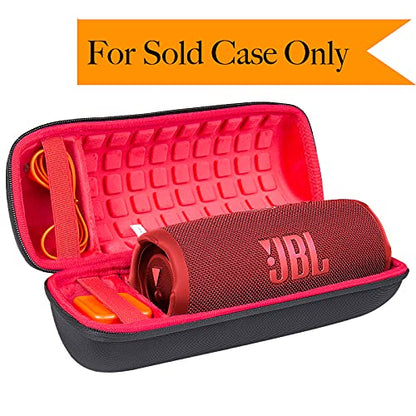 co2CREA Hard Travel Case for JBL Charge 5/4 Speaker, Black+Inside Red | Portable Travel Bag Replacement with Custom Molded Interior and Handle, Shockproof EVA Shell and Soft Lining - color: Outside Black and Inside Red