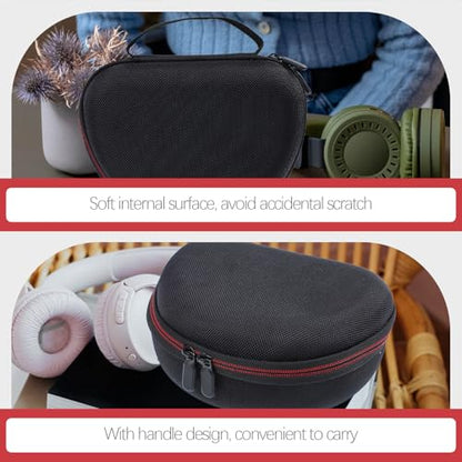 Generic Protective Headset Storage Box with Hard Shell, Portable Headphone Carrying Case for Travel and Daily Use, Lightweight Headset Protection Holder Compatible with Over-Ear Headphones