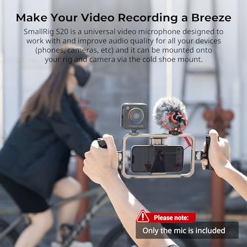 SMALLRIG Shotgun Mic for Camera and HawkLock H18 Quick Release Support with Cold Shoe