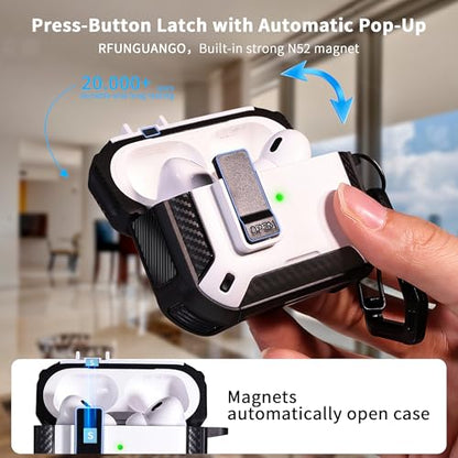 RFUNGUANGO for AirPods Pro 2 Case, White - color: FV-White, size: AirPods Pro 2 Case