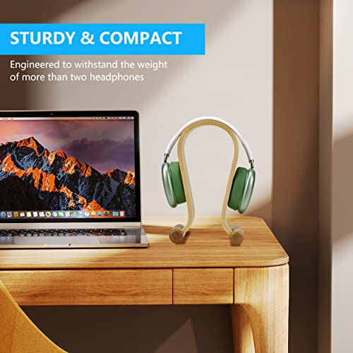 Leather Headphone Stand Headset Stand Headphone Holder Universal Gaming Headset Holder - Birch - color: Birch